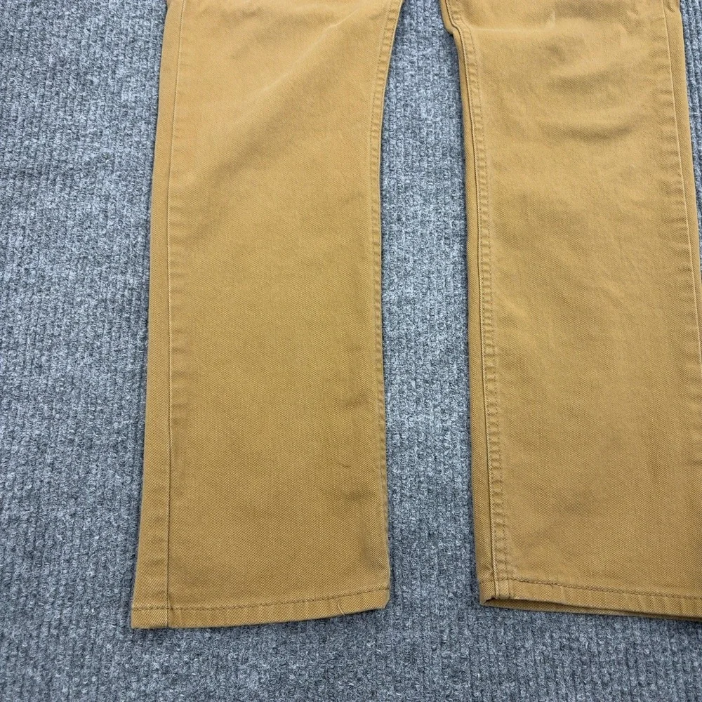 Levi's 513 Slim Straight Pants Mens 30x32 Tan Khaki Twill Stretch Casual Utility